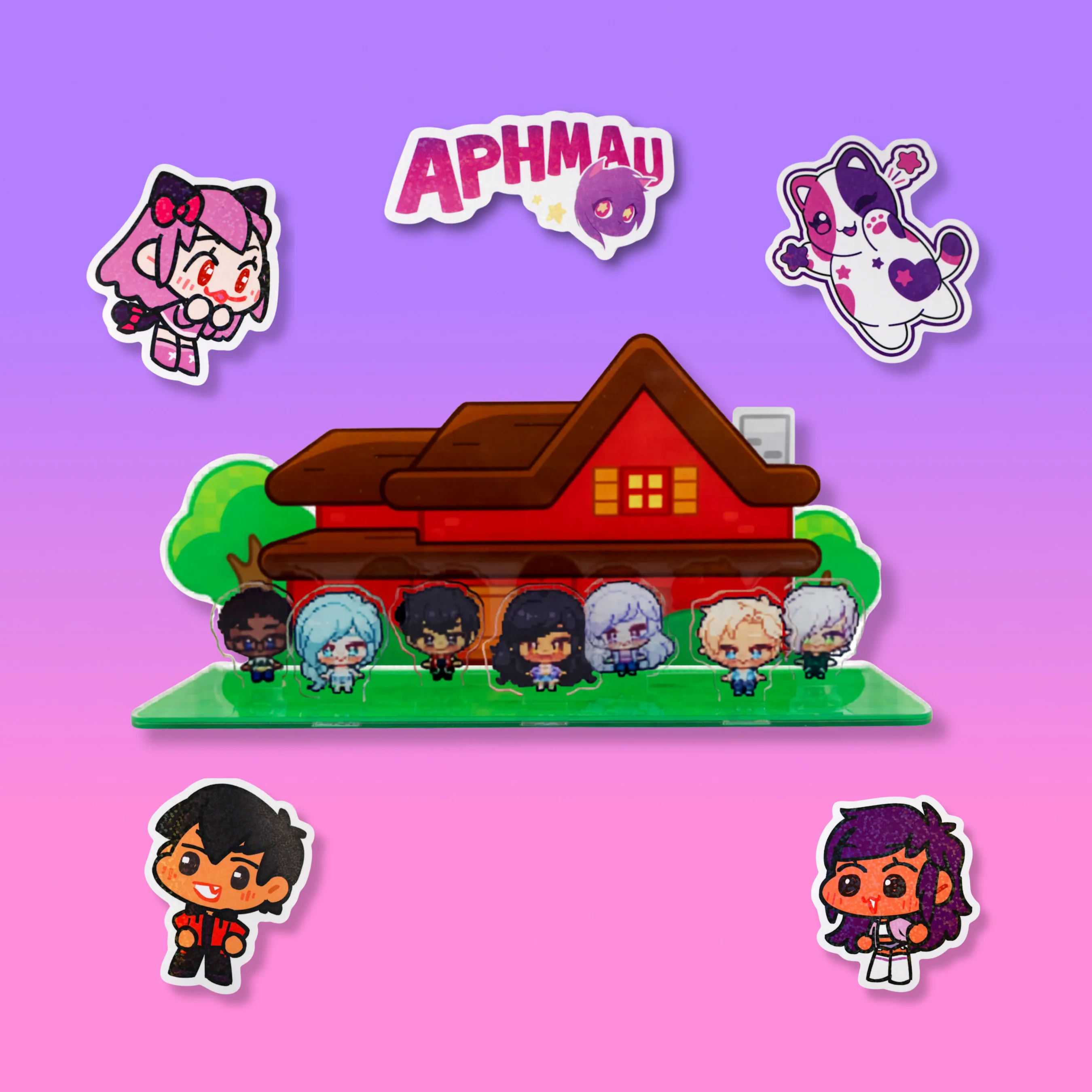 Aaron’s House Pixel Standee & Sticker Pack Bundle - Image 2