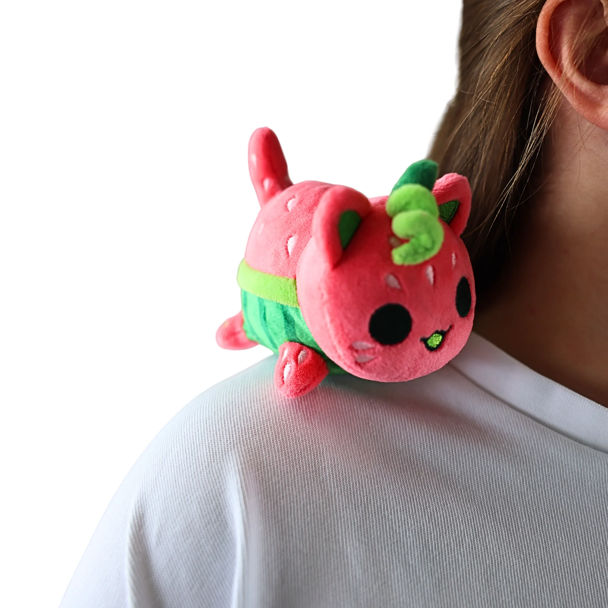 Watermelon Cat Mini MeeMeow Shoulder Pet Plush - Image 5